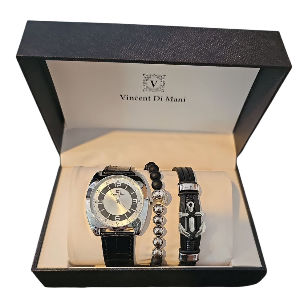 Men's Watch & Bracelet Gift Set